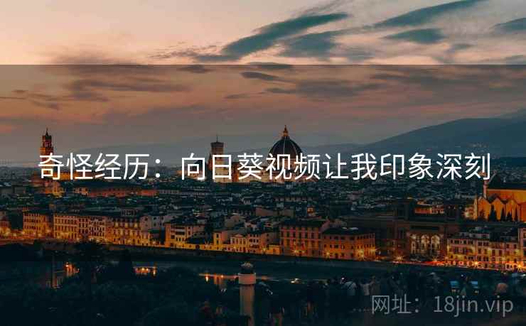 奇怪经历：向日葵视频让我印象深刻